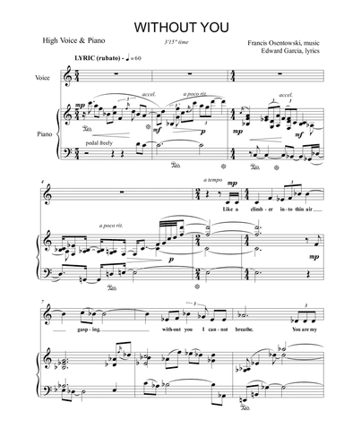 WITHOUT YOU (High Voice)