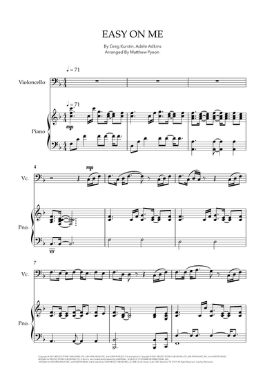 Easy On Me (arr. Matthew pyeon)