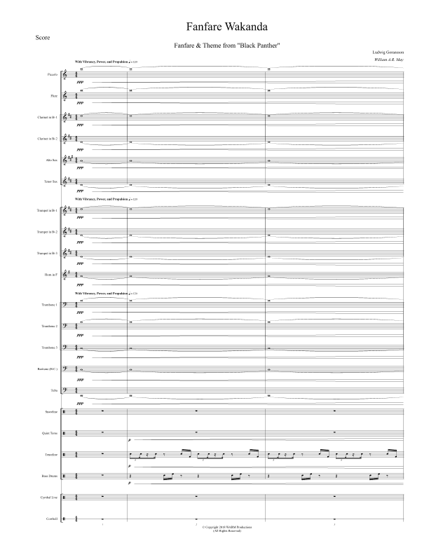 Wakanda (arr. William A.R. May)