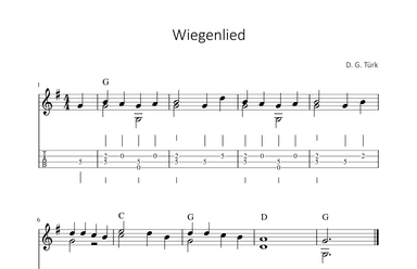 Wiegenlied - D. G. Türk (arr. songbooks.info)