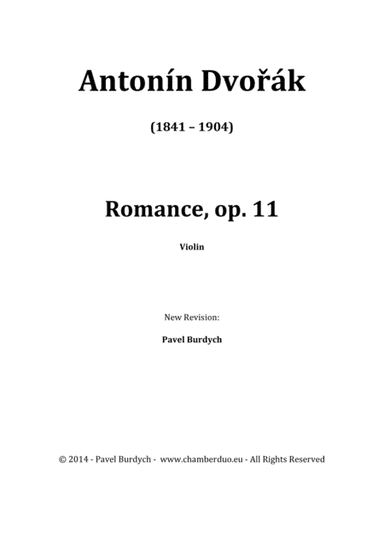 Romance, op. 11 (arr. Pavel Burdych)