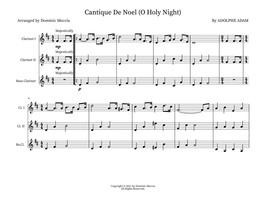 O Holy Night (Cantique De Noel) (arr. Dominic Meccia)