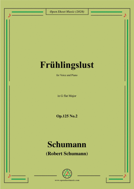 Schumann-Frühlingslust Op.125 No.2,in G flat Major (arr. MSM)