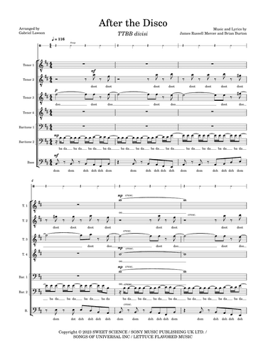 After The Disco (arr. Gabriel Lawson)