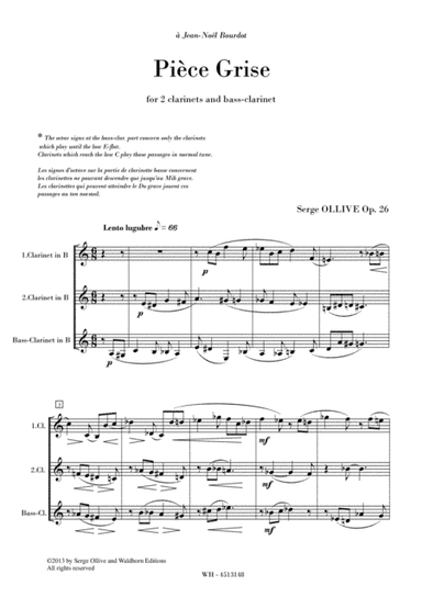 PIECE GRISE , OP. 26