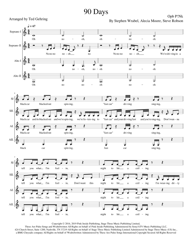 90 Days (arr. Ted Gehring)