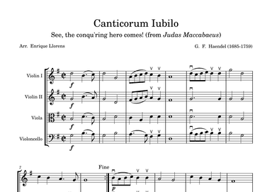 Haendel - Canticorum Iubilo (See, the conqu'ring hero comes!) (arr. Enrique Llorens)