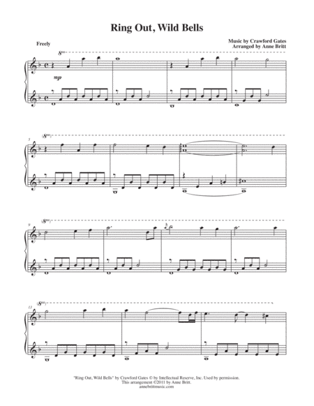 Ring Out, Wild Bells (arr. Anne Britt)