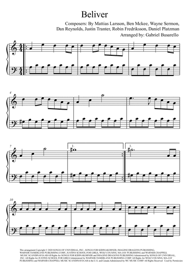 Believer (arr. Gabriel Busarello)