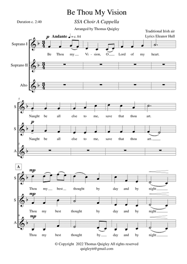 Be Thou My Vision (SSA a cappella) (arr. Thomas Quigley)