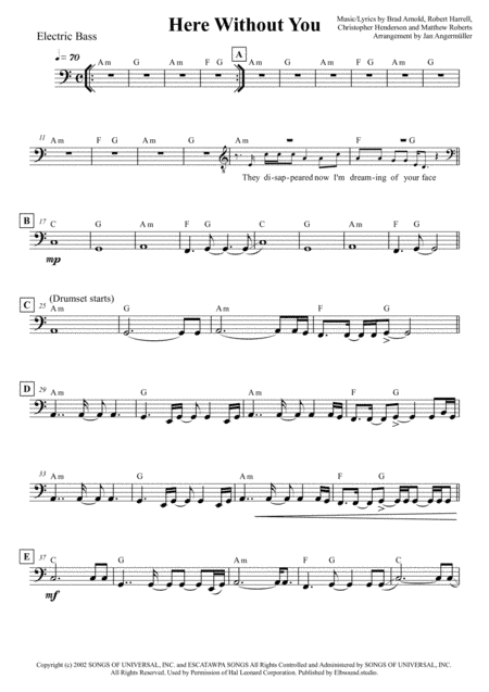 Here Without You (arr. Jan Angermüller)