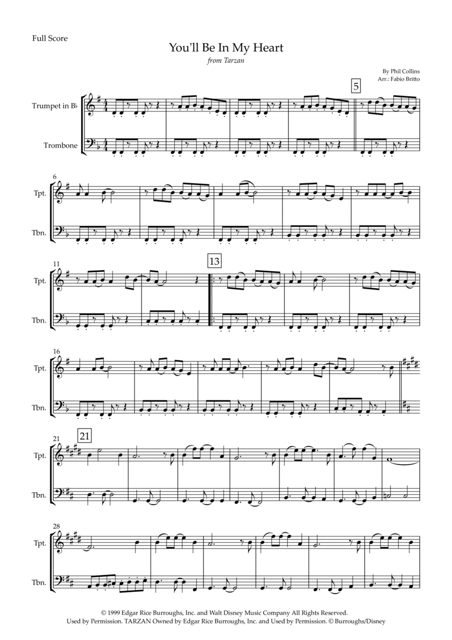 You'll Be In My Heart (arr. Fabio Britto)