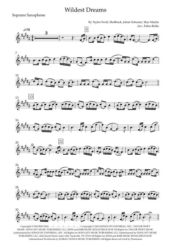 Wildest Dreams (arr. Fabio Britto)