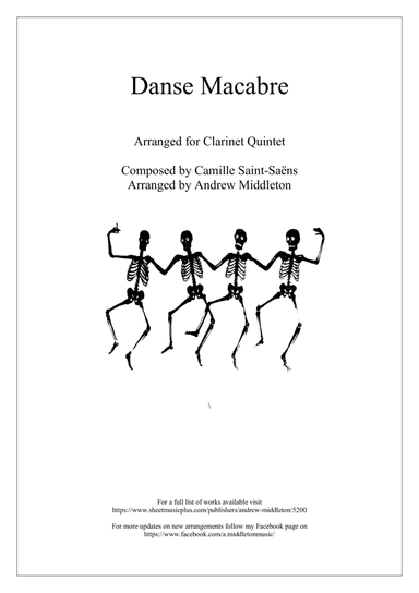 Danse Macabre arranged for Clarinet Quintet (arr. Andrew Middleton)