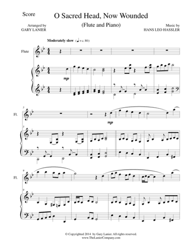 O SACRED HEAD, NOW WOUNDED (Flute/Piano and Flute Part) (arr. Gary Lanier)