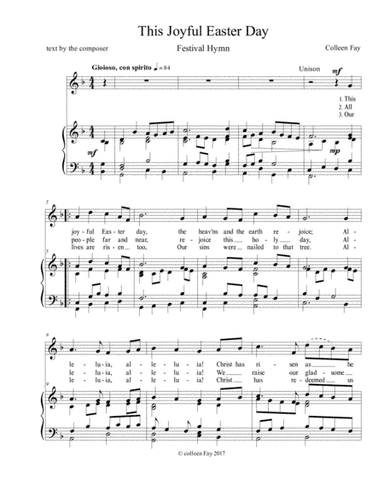 This Joyful Easter Day unison anthem