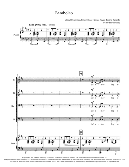 Bamboleo (arr. Steve Milloy)