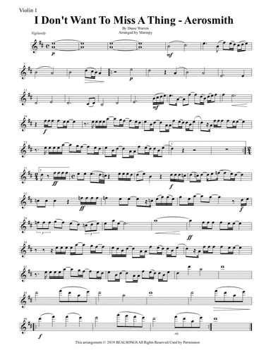 I Don't Want To Miss A Thing (arr. Marmpy)