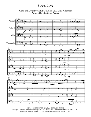Sweet Love (arr. Christopher Watson)