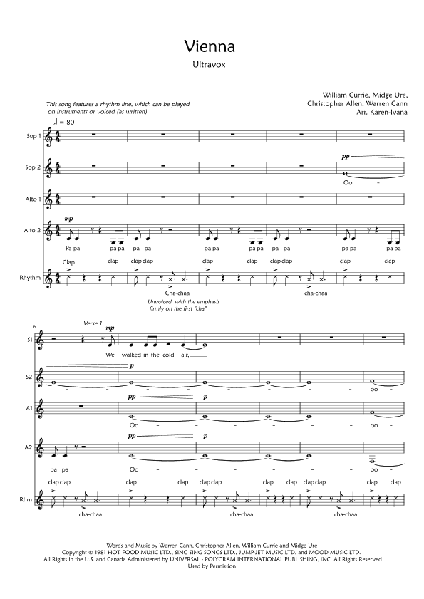 Vienna (arr. Karen Ivana)