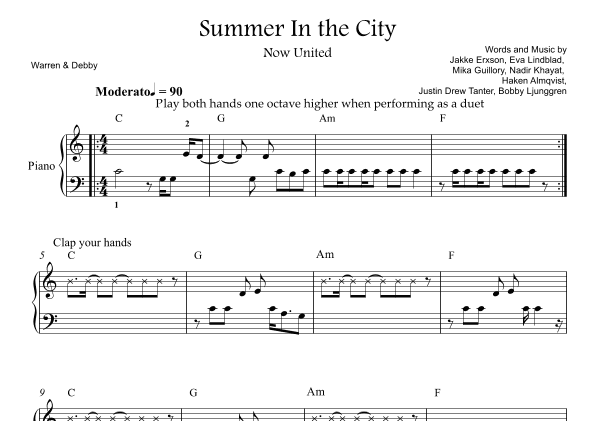 Summer In The City (arr. Warren & Debby)