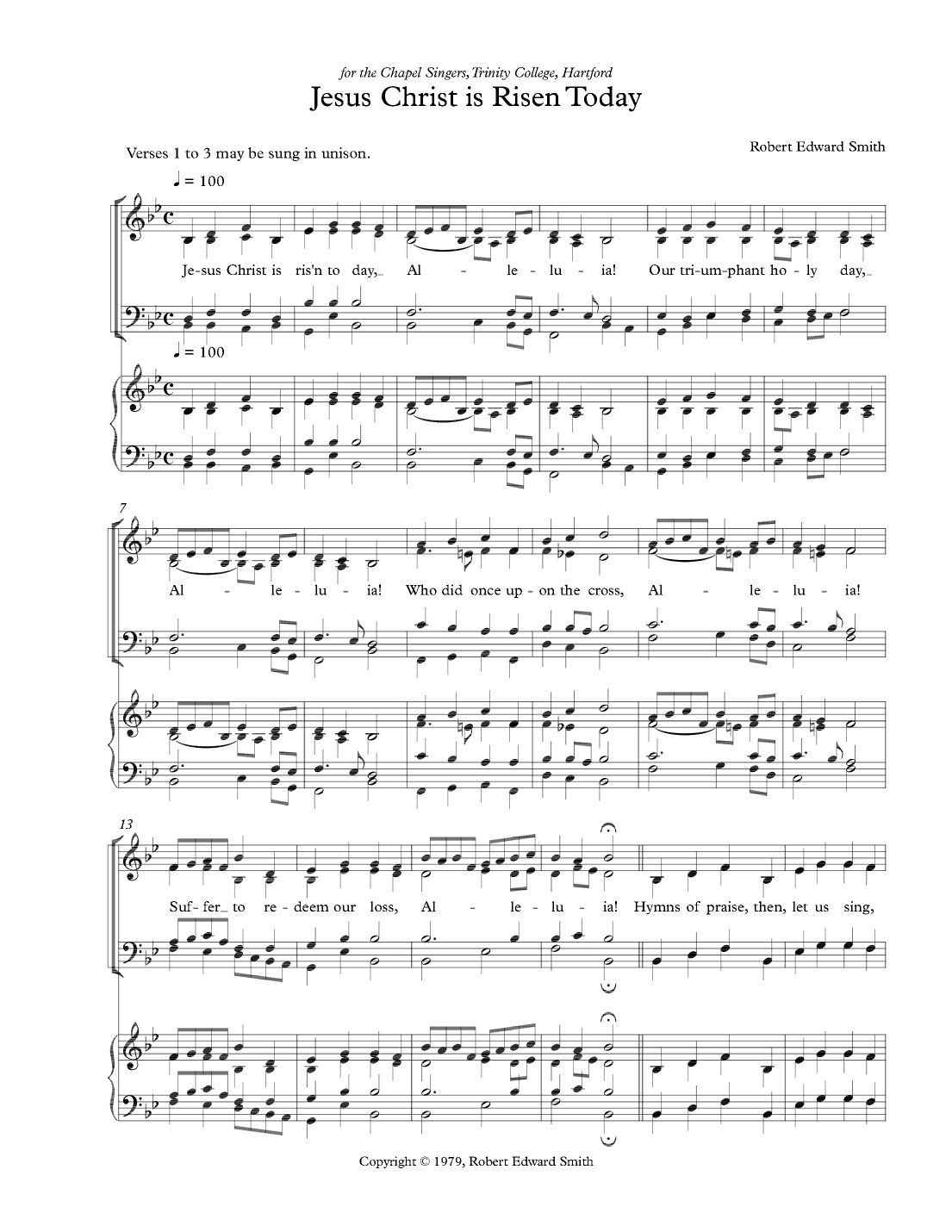 Jesus Christ is Risen Today (arr. Robert Edward Smith)