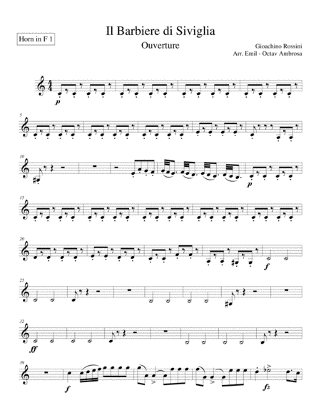 Il Barbiere di Siviglia ( Ouverture ) (arr. Emil - Octav Ambrosă)