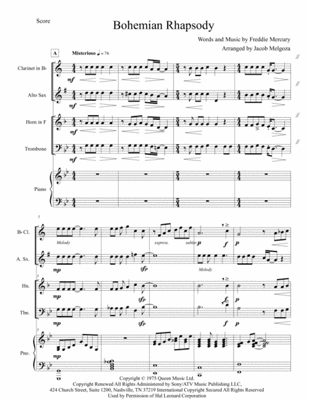 Bohemian Rhapsody (arr. Jacob Melgoza)