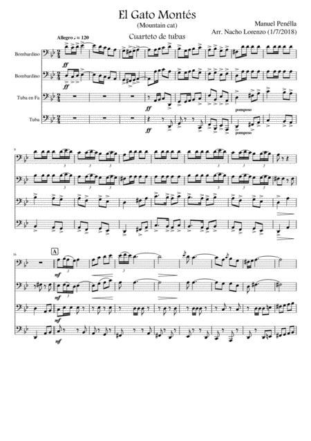 El Gato Montés Euphonium-Tuba Cuartet (arr. Nacho Lorenzo)