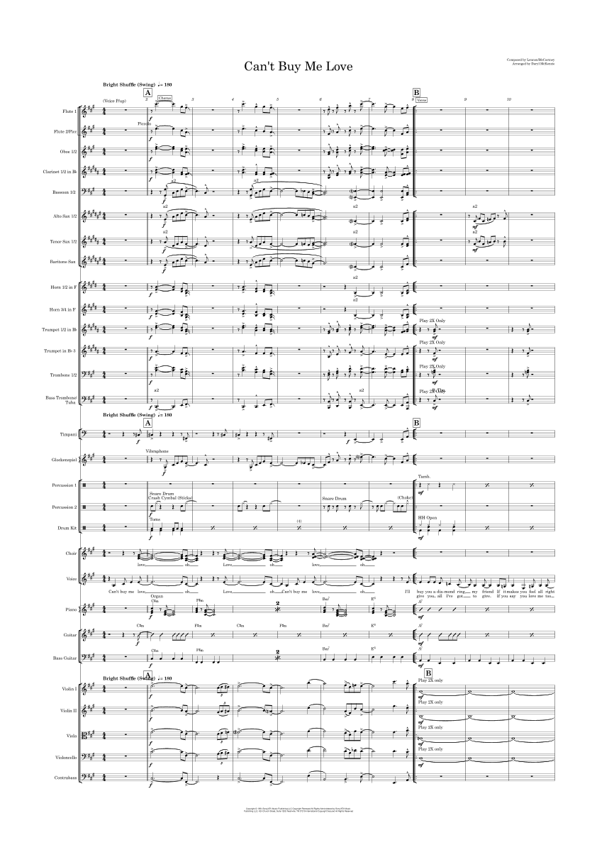Can't Buy Me Love (arr. Daryl McKenzie)