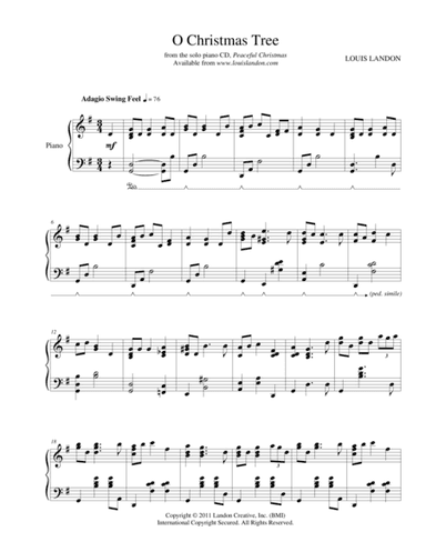O Christmas Tree - Traditional Christmas - Louis Landon - Solo Piano (arr. Louis Landon)