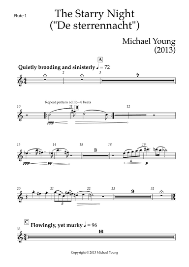 The Starry Night (Concert Band) - Parts