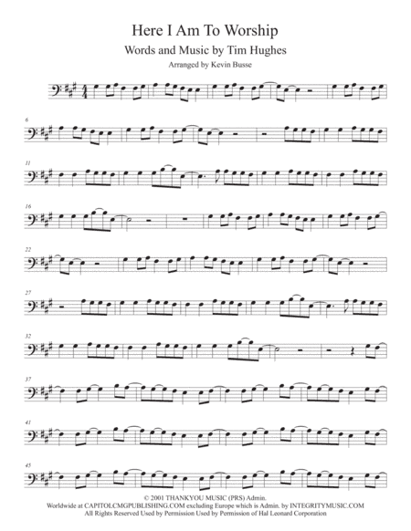 Here I Am To Worship (arr. Kevin Busse)
