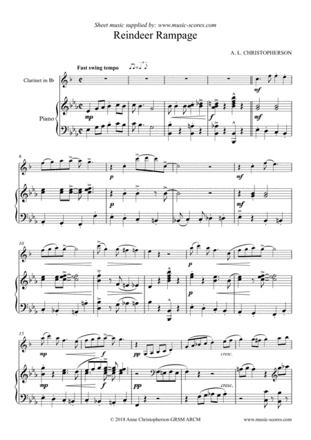 Reindeer Rampage - Clarinet