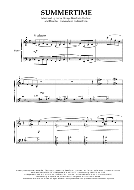 Summertime (arr. Diego Marani)