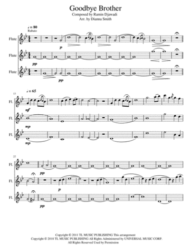 Goodbye Brother (arr. Dianna Smith)
