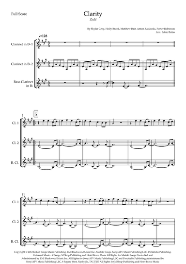 Clarity (arr. Fabio Britto)