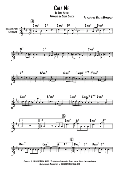 Call Me (arr. Otger Garcia)