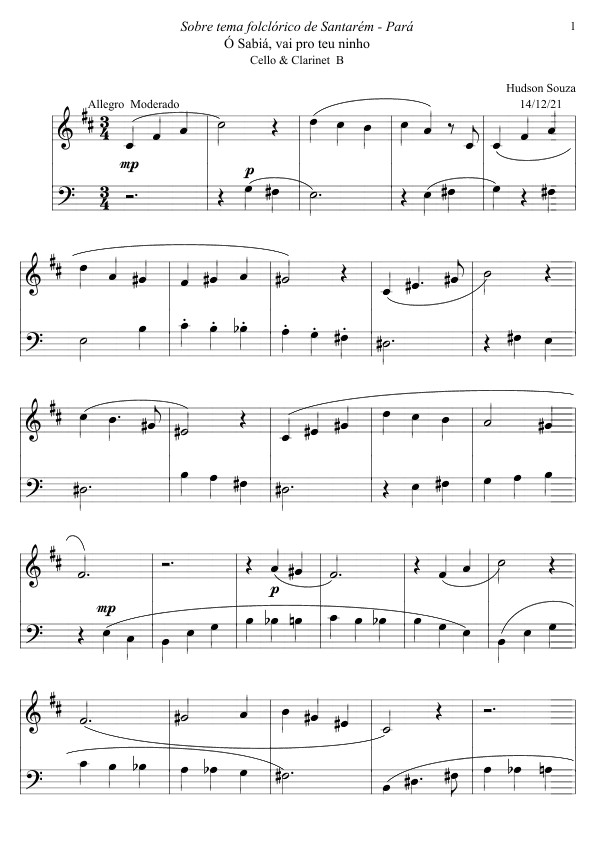 Ó Sabiá (arr. Hudson Souza)