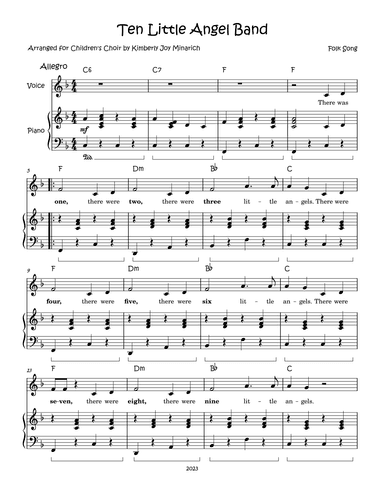 Ten Little Angel Band (arr. Kimberly Joy Minarich)
