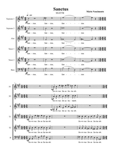 Sanctus (SSATTB a capella)