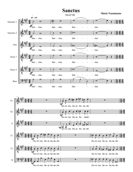 Sanctus (SSATTB a capella)
