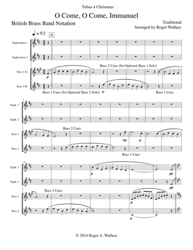O Come, O Come, Immanuel (Emmanuel) - Tuba Quartet (arr. Roger Wallace)