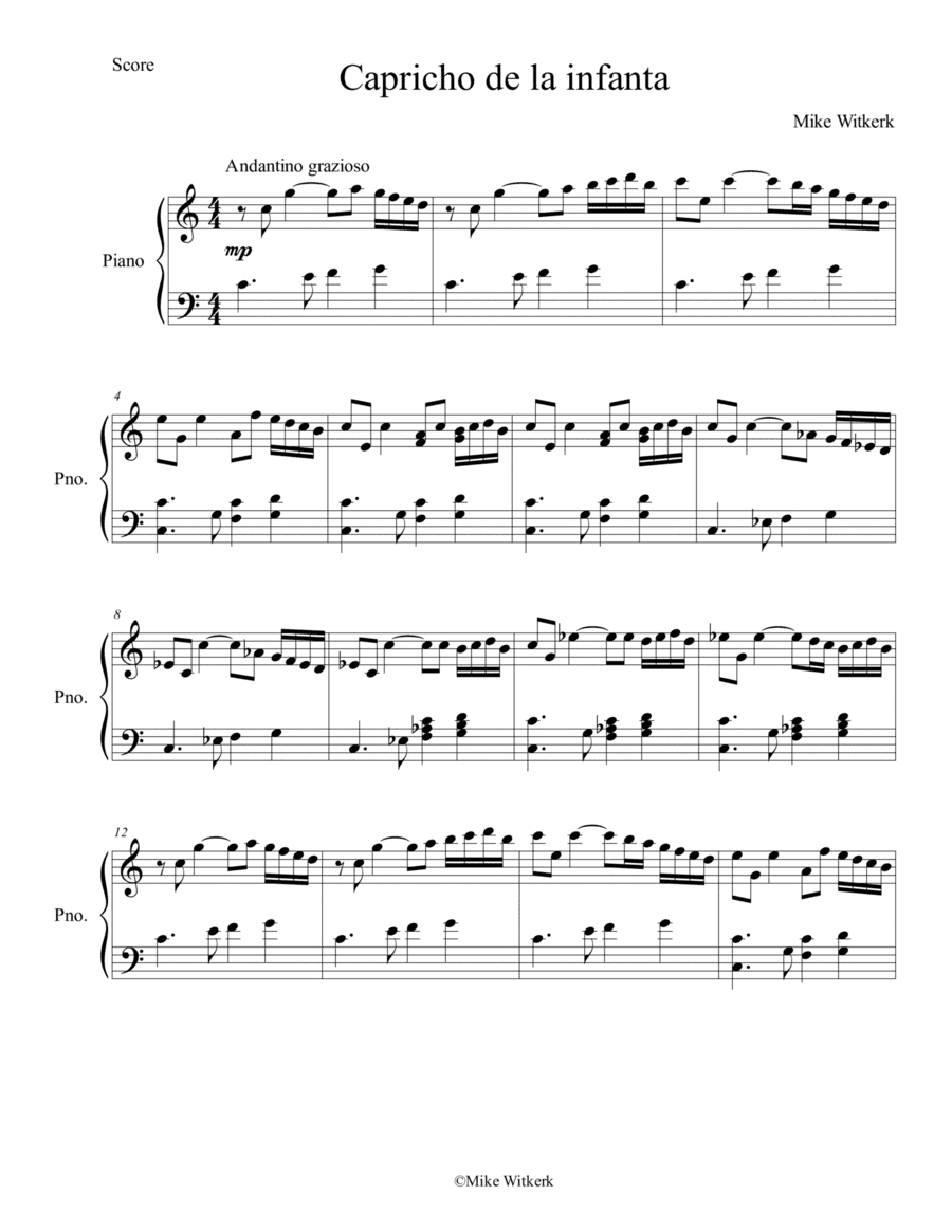Capricho de la infanta (Piano solo)
