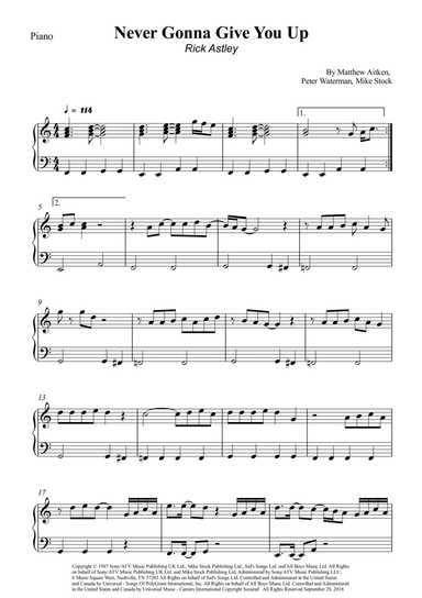 Never Gonna Give You Up (arr. Wesley S. SIlva)
