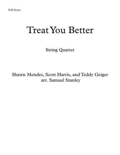 Treat You Better (arr. Samuel Stanley)
