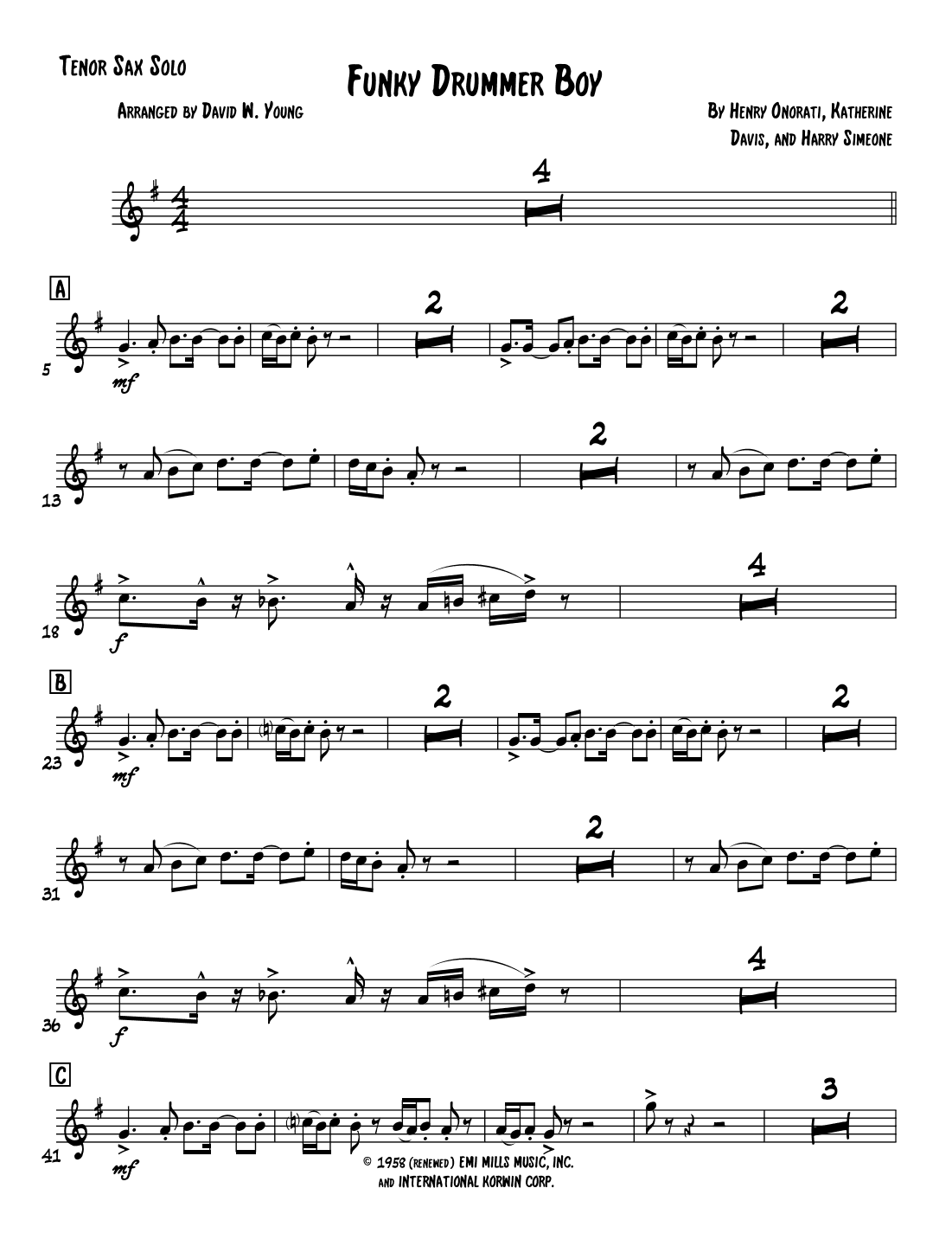 The Little Drummer Boy (arr. David W. Young)