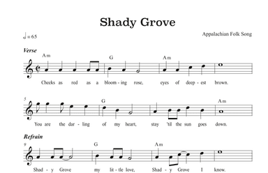 Shady Grove (arr. Riverside Guitar School)