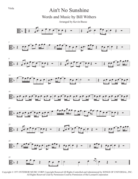 Ain't No Sunshine (arr. Kevin Busse)