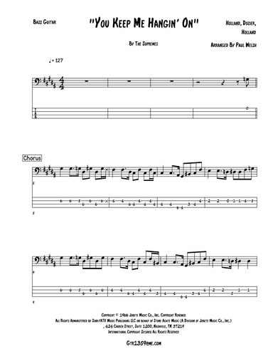 You Keep Me Hangin' On (arr. P Welsh)